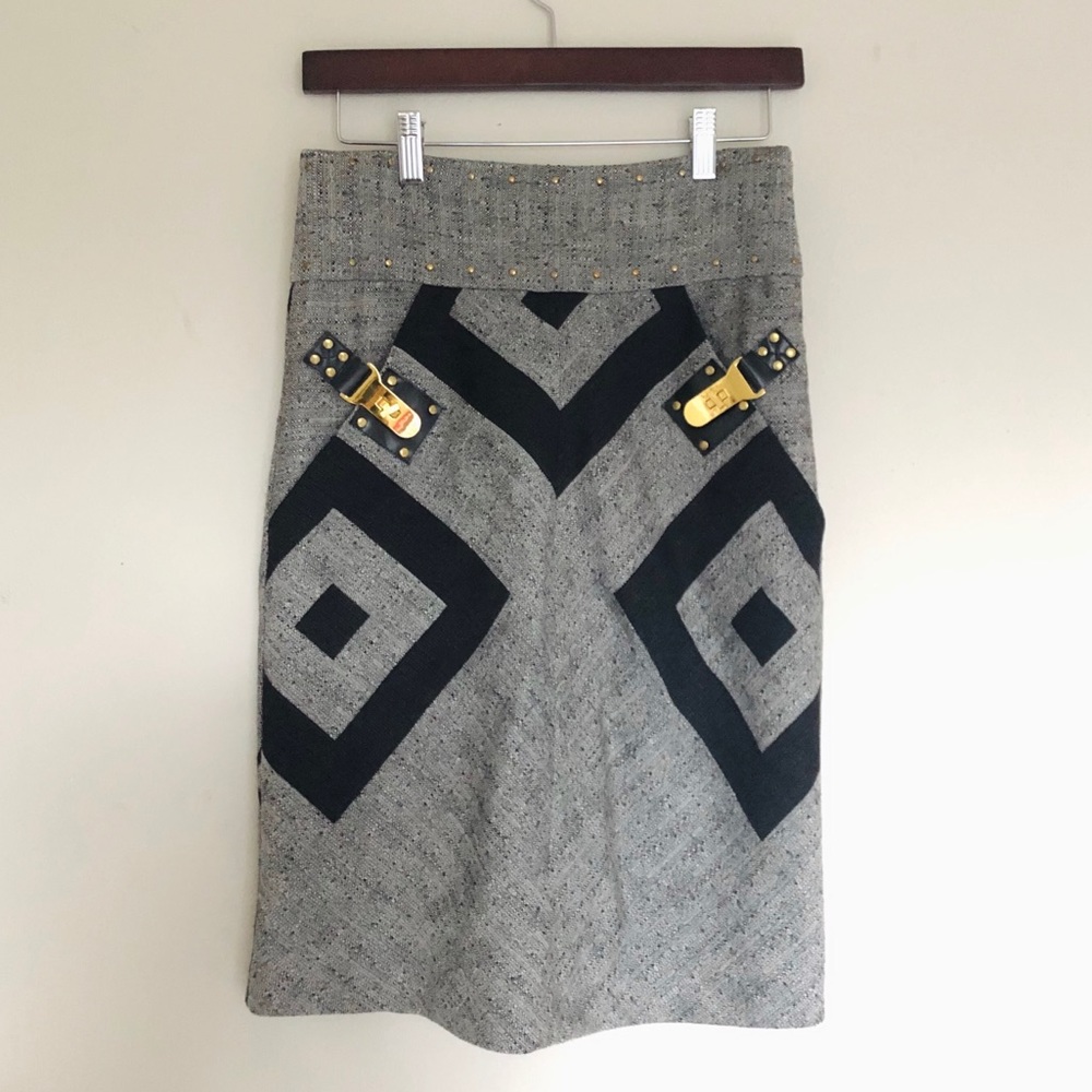 💋 Anthropologie Lauren Moffatt Wool/Cotton Skirt  2